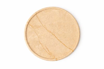 Marmoree - Marmeren Tray - Dienblad - Rond - Natuursteen - Beige - 30cm