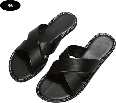 Livano Slippers Dames - Teenslippers - Flip Flops - Comfortabel - Zomer - Zwart 36