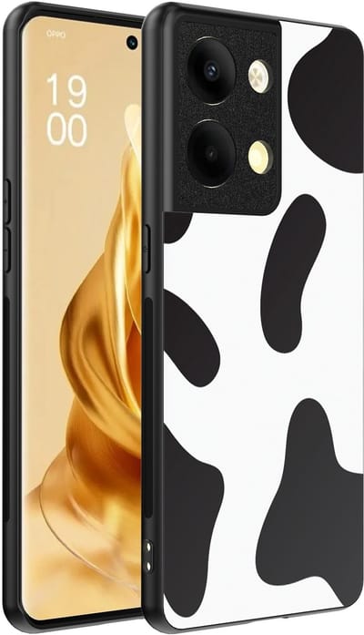 Smartphonica Telefoonhoesje Geschikt voor Oppo Reno 9 Pro Plus met Koeienvlekken Opdruk - TPU Backcover Case With Cow Patches Design geschikt voor Oppo Reno 9 Pro Plus