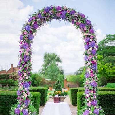 Tuinboog - Pergola Klimplantenboog - Bruiloft Decoratie - Roestbestendig Ijzer - 240 cm Hoog - Zwart
