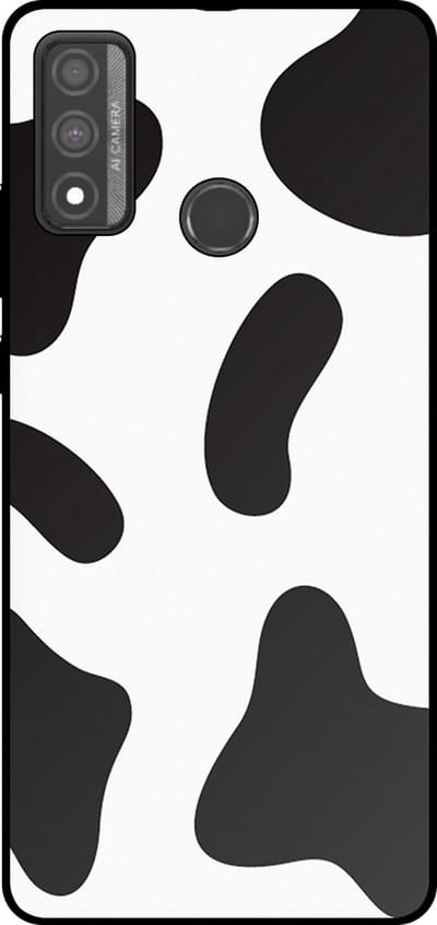 Smartphonica Telefoonhoesje Geschikt voor Huawei P Smart (2020) met Koeienvlekken Opdruk - TPU Backcover Case With Cow Patches Design geschikt voor Huawei P Smart (2020)