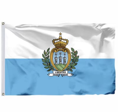 Vlag van San Marino - San Marino flag - Republiek San Marino - 150/90CM - Polyester - WK - EK - CHPN