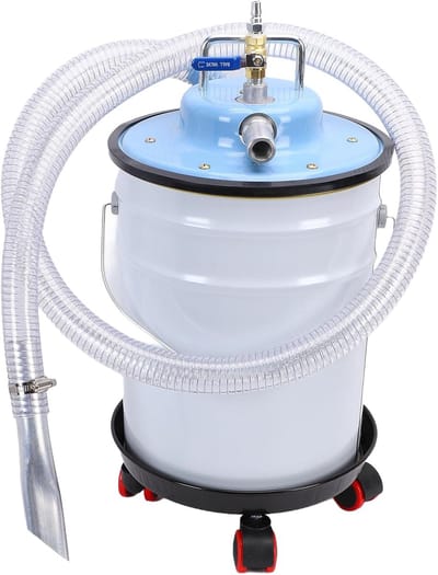 Pneumatische Stofzuiger - Nat Droog Vacuüm - Werkplaats Reinigen - Luchtaangedreven Zuigkracht - 20 Liter Tank - Zilver