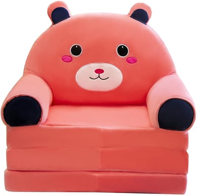 Dailygoods- Kinderbank Opvouwbaar - 2-in-1 Slaapbank - Pluche Kinderstoel - Comfortabel en Duurzaam - Afneembare Hoes - Geschikt voor Kinderen en Volwassenen
