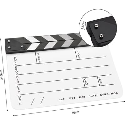 Acryl Klapbord Film Klapbord Filmregisseur's Slate Cut Actiescène Klapbord Film Slate Whiteboard Film Klapbord