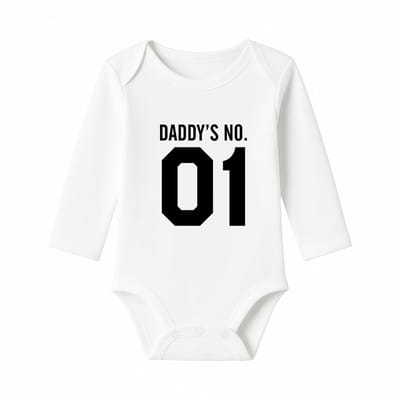 Romper Daddy's no. 1 - wit - lange mouw