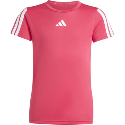 Adidas Training Essentials 3 Stripes T-shirt Met Korte Mouwen Roze 7-8 Years Meisje