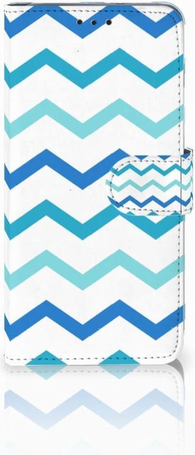 Samsung Galaxy S10 Plus Telefoon Hoesje Zigzag Blauw