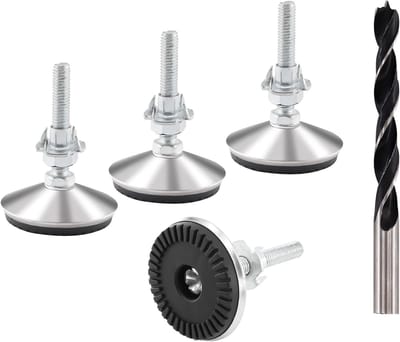 Set van 4 verstelbare meubelpoten M10 x 50 mm, hoogte verstelbaar, met schroeven en moeren voor optimale stabiliteit