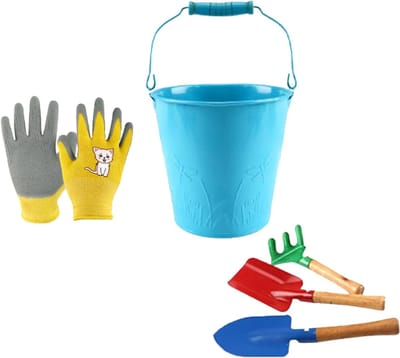 Strandset - Zomerspeelgoed - Zandkastelen bouwen - Opvouwbare emmer - 215 x 225 x 12 cm