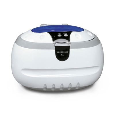 SELVA Ultrasoonreiniger S1, voor sieraden, brillen en kleine mechanische onderdelen, kunststof behuizing, roestvrijstalen tank, LED-verlichting
