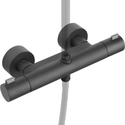 Ben Lavion Reno douche thermostaatkraan t.b.v. Ben Lavion regendoucheset mat zwart