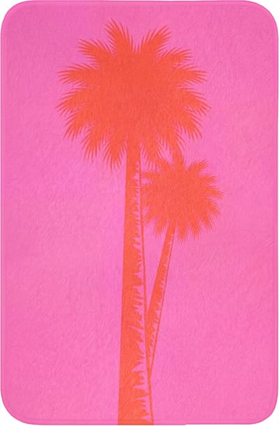 WC mat 40x60 cm - Antislip - Palmbomen - Modern - Roze - Toiletmat - Vloermat - Douchemat - Toilet tapijt - Toiletmatten