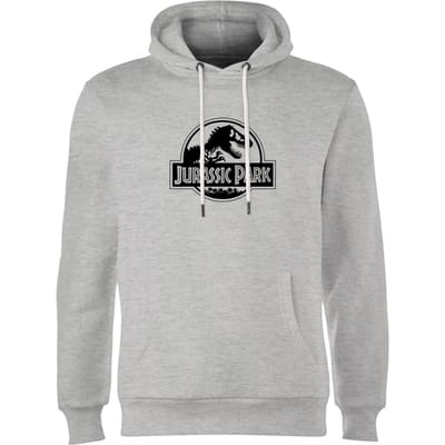 Jurassic Park Logo Hoodie - Grey - S