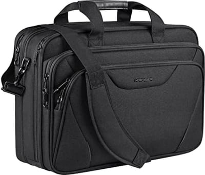 Premium laptop aktetas past tot 17,3 inch laptop uitbreidbare waterafstotende schoudertas