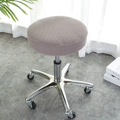 Ronde Krukhoes Draaistoelen en Stoelen Bar Schoonheidssalon Hoes Ronde Zitkussen Beschermhoes Liftstoelhoes 28-32cm) gray