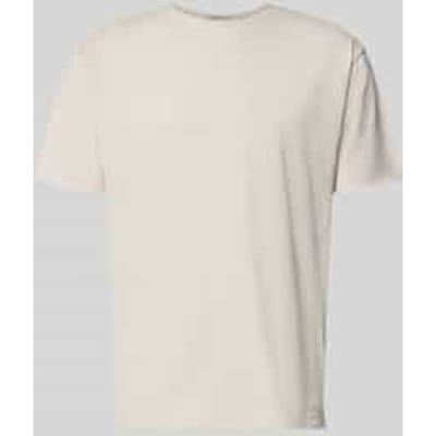 T-shirt met ronde hals en rolzoom
