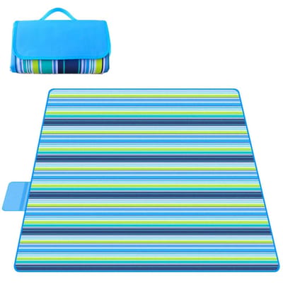 Grote Picknickdeken Opvouwbaar Waterdicht Buitendekken Duurzaam Strandmat Deken Buiten Picknickkleed voor Kamperen Wandelen blue