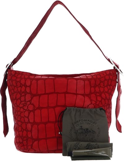 CAMPOMAGGI Leren Schoudertas Centaurus Shopping Bag Rosso Rood