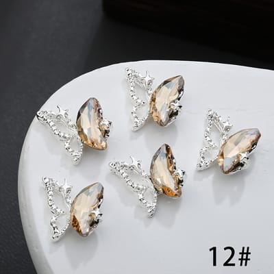 10 stuks/zak Kawaii Mini Vlinder 3D Leuke Nagellak Decoraties Nagels Charms Designs DIY Nagellak Accessoires HY-1102