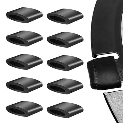 Airfryer Beschermers - Rubber Buffers - Voorkomt Krassen - Zachte Siliconen - Compact Formaat - Zwart