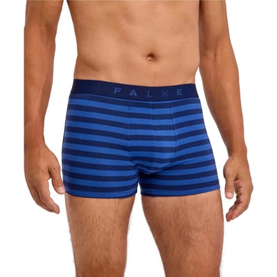 FALKE Daily Comfort Boxer-Briefs Striped ademend katoen broek van onderlaag heren blauw - maat S