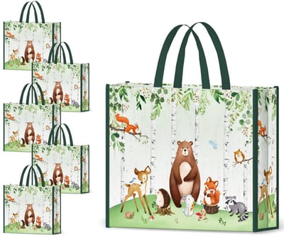 Dailygoods- Boodschappentas Opvouwbaar - Herbruikbare Draagtas - Wasbare Boodschappentas - Dierenpatroon - Stevige Handvatten - Duurzaam Materiaal