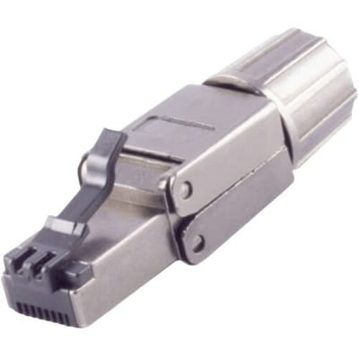 BKL Electronic RJ-45 stekker, zonder gereedschap, quick, STP, CAT. 6A 10121220 Zwart 1 stuk(s)