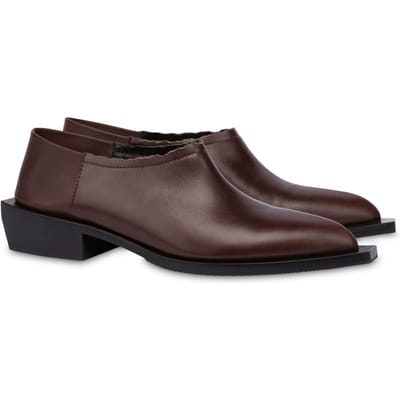 Moschino Shootie Cuban Heel Brown Größe: 35 | Pantoletten Outlet | Damen | Braun
