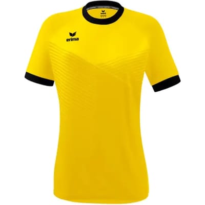 Erima Mantua Shirt Korte Mouw Dames - Zwart / Geel | Maat: 42