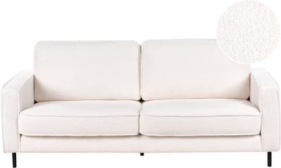 SAVALEN - Driezitsbank - Wit - Bouclé