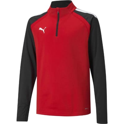 Puma TeamLIGA fleecejack met kwartrits voor kinderen (Rood)
