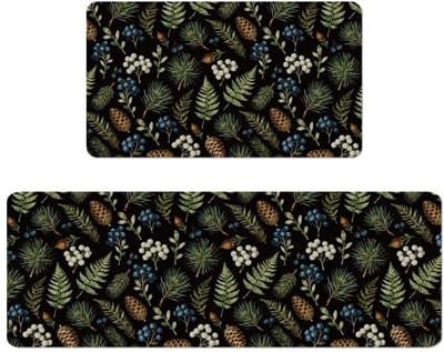 Dailygoods- Keukenmat set van 2 stuks - Antislip - Rubber - Vloermat voor binnen - Decoratie - 43 x 76-120 cm - Duurzaam