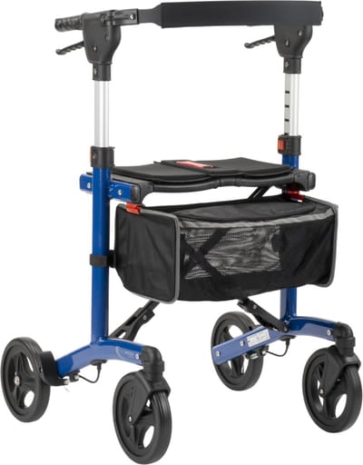 Rollator MultiMotion Trollimaster RA60 Blauw - Laag - 52 cm (lengte tot 1.65 m)
