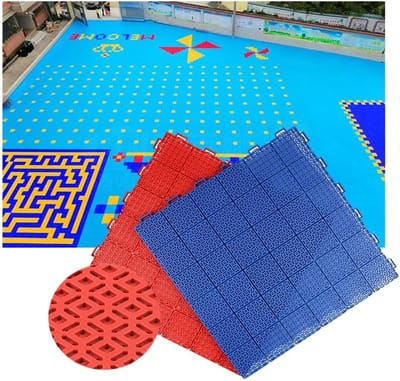 Modulaire Vloertegels - In Elkaar Grijpende Tegels - Sportvloeren Buiten - Snelle Waterafvoer - 53x53 Cm