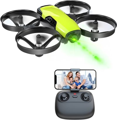 KAD® Drone - Kinderen 8+ - Drone Kind - Drone voor Kinderen - Zwart en Geel - 14cm x 12cm x 4cm