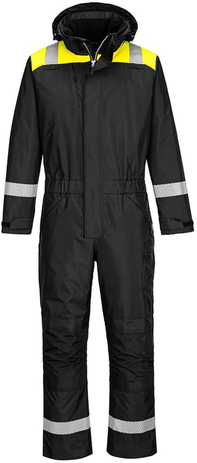 Portwest PW3 Winteroverall PW353 - Zwart/Geel - XL