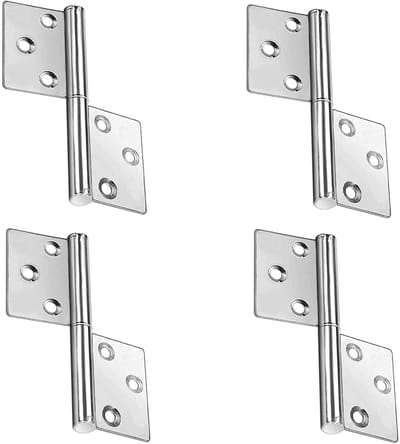 Cosensi- Deurscharnier RVS - 4 Stuks - Scharnieren - Scharnier Reparatie Plaat - Duurzaam - Eenvoudige Installatie - 6 Gaats