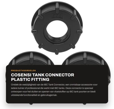 Dailygoods- IBC Tank Connector - Coarse Draad - 60mm Binnen Diameter - 3 Stuks - ABS Materiaal - Lekvrij Ontwerp - Tankconnector