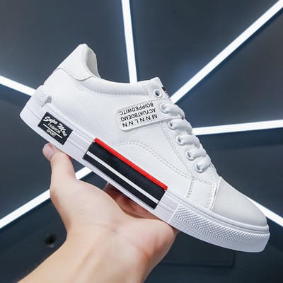 Heren Sneakers Mode Nieuwe Leer Canvas Schoenen Herfst Hoge Top Casual Schoenen voor Mannen Antislip Ademend Plat Tenis Sportschoenen 39 gray