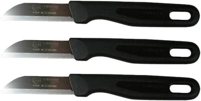 Solingen schilmesje - 3x - zwart - 16 cm - Keukengerei - aardappel schilmesjes - fruitmesjes