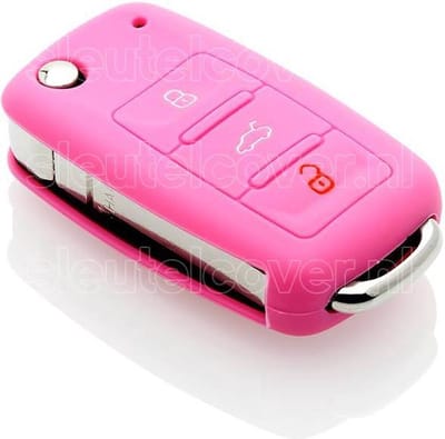 Autosleutel Hoesje geschikt voor Audi - SleutelCover - Silicone Autosleutel Cover - Sleutelhoesje Roze