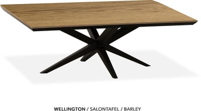 Maxfurn - Zeer krasvaste salontafel met verjongde rand | Kleur: Barley | 135x67cm