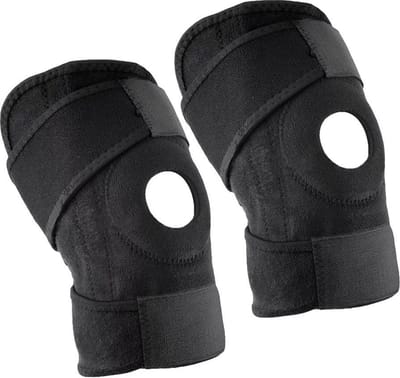LOUZIR 2x Knie Brace Ondersteuning - Verstelbare Kneepad Met Open Patella Brace - Neopreen - Outdoor Knie Protector - Knie bescherming