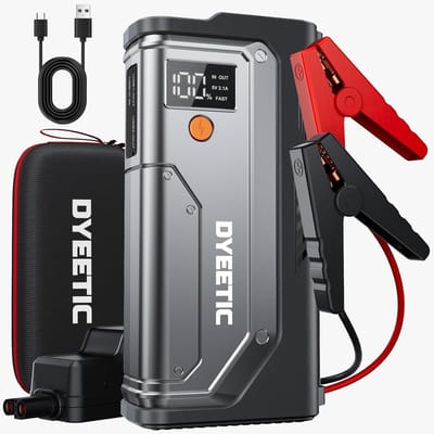 Auto Starthulp Powerbank Jumpstarter - Zwart - 7000A Piekstroom - Waterdicht en Stofdicht - Voor Alle Voertuigen
