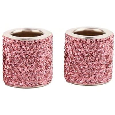 2 stuks/set met strass versierde auto hoofdsteunringen, universele stoelconnector decoratieve ringen 2pcs roze