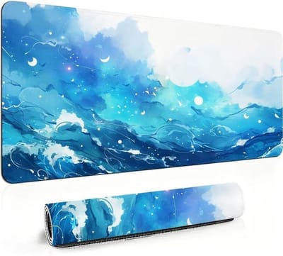Grote muismat - XXL bureauonderlegger - Precisie en snelheid - Antislip rubberen basis - 1400 x 600 mm - Abstract design