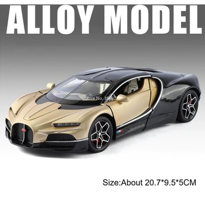 1:24 Bugatti Tourbillon Legering Diecast Speelgoed Modellen Auto's Deuren Geopend Met Licht Geluid Supercars Pull-back Auto's Jongens Cadeaus