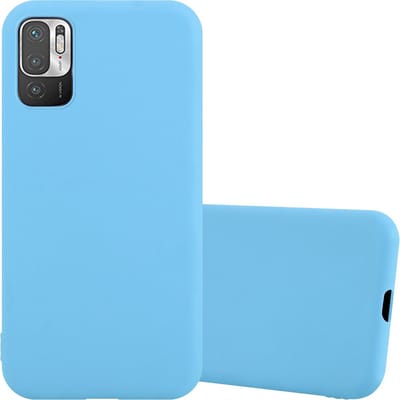 Cadorabo Hoesje geschikt voor Xiaomi RedMi NOTE 10 5G / POCO M3 PRO 5G in CANDY BLAUW - Beschermhoes gemaakt van flexibel TPU silicone Case Cover