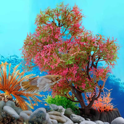 SnelShoppen - Kunstplanten voor Aquarium - 23 cm Lange Kleurrijke Decoraties - Levensechte Onderwater Planten - Onderwater Wereld Creëren - Makkelijk
